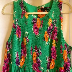 Beautiful floral green dress!  Super soft